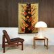 Polish kilim or wall rug with tree and blossoms motif from Cepelia, 1960s