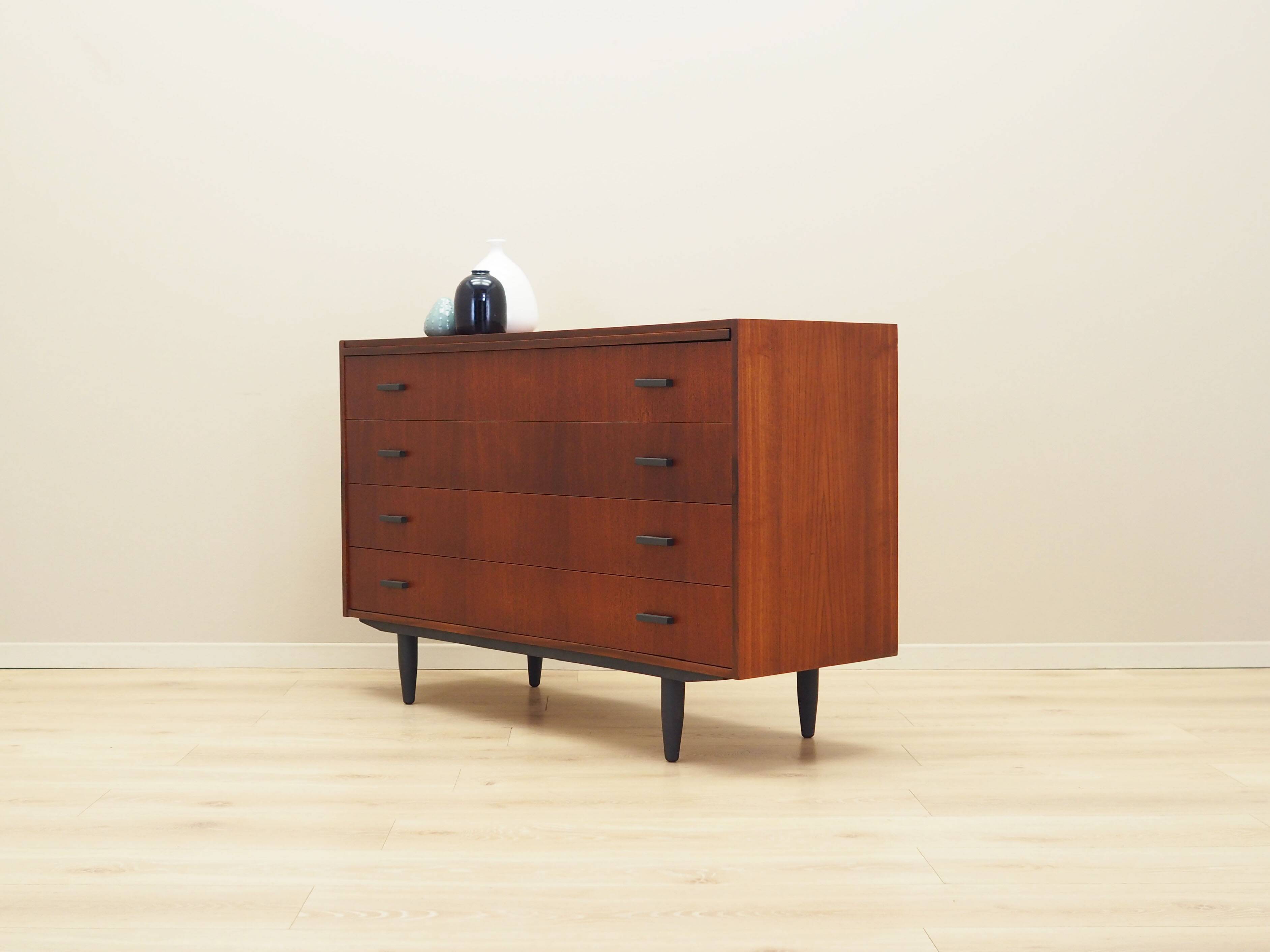 Teak chest of drawers, Danish design, 1970s, production: Denmark