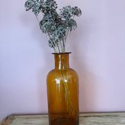 Amber glass vase bottle