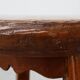 French Antique round stool in oak with nice patina, ca. 1850