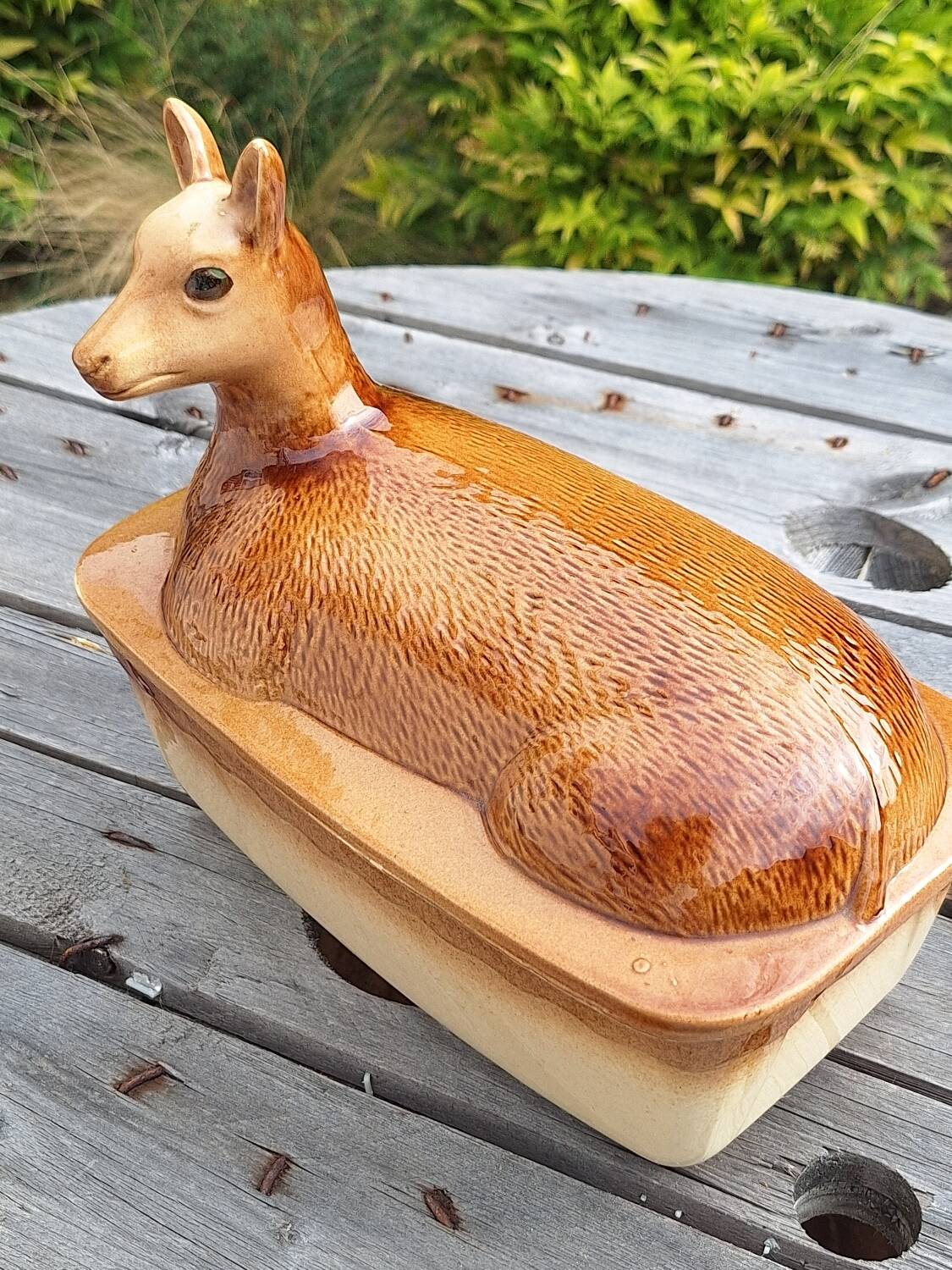 Ceramic deer terrine