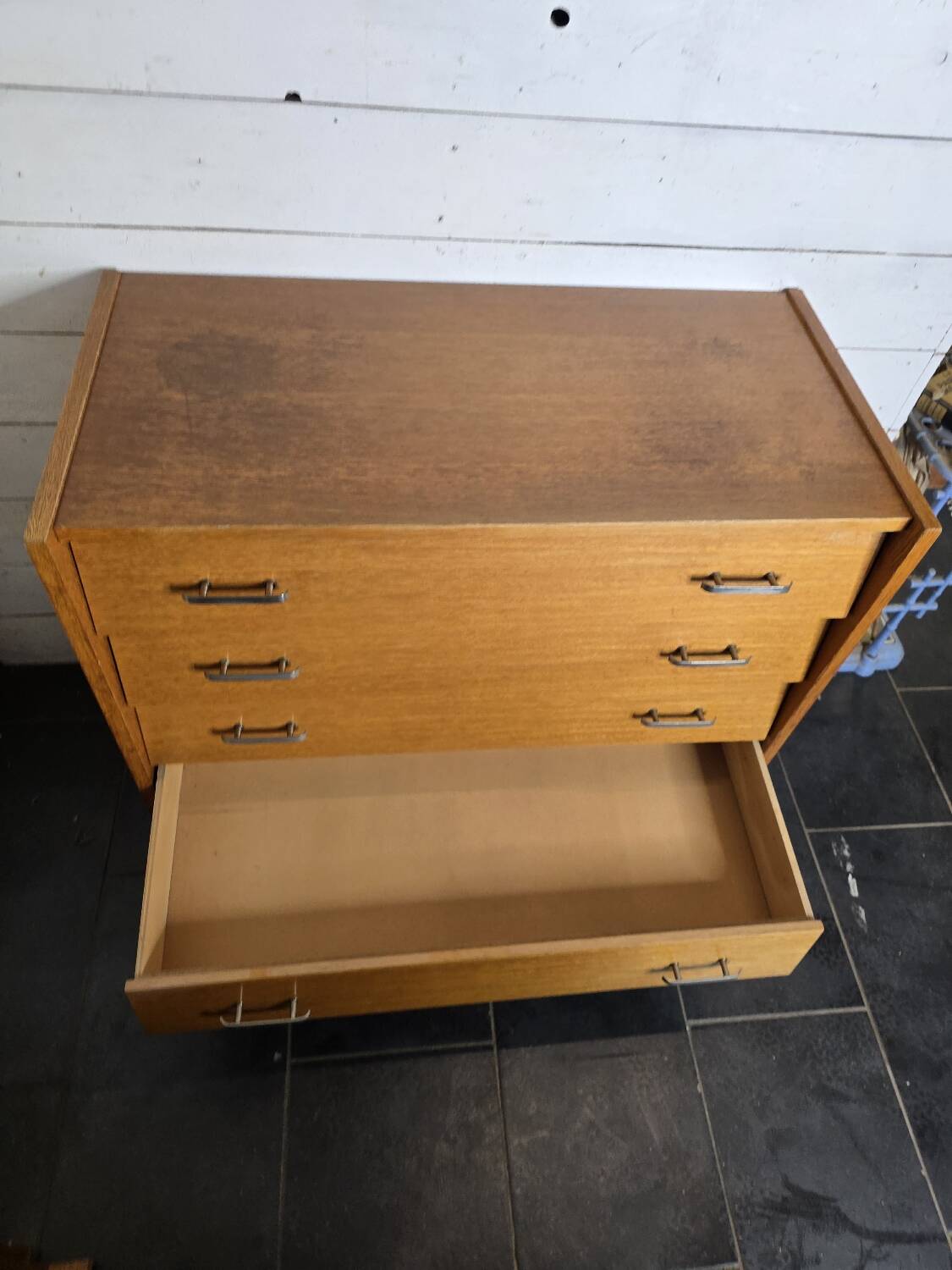 Vintage oak chest of drawers from the 60s