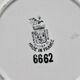 6 vintage square dessert plates, Saint Amandinoise earthenware