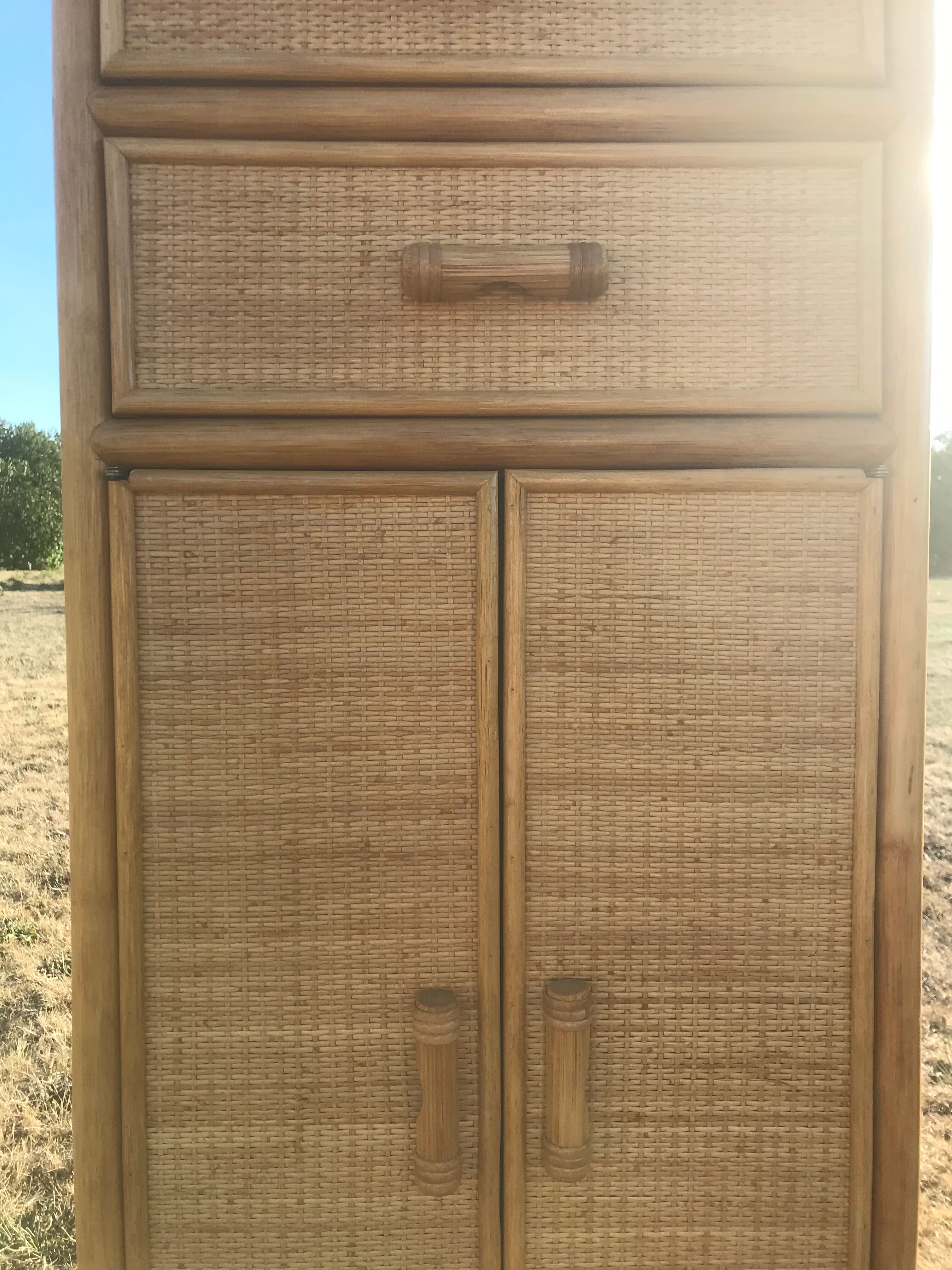 Vintage rattan shelf