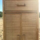 Vintage rattan shelf