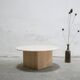 Table d'appoint vintage en travertin