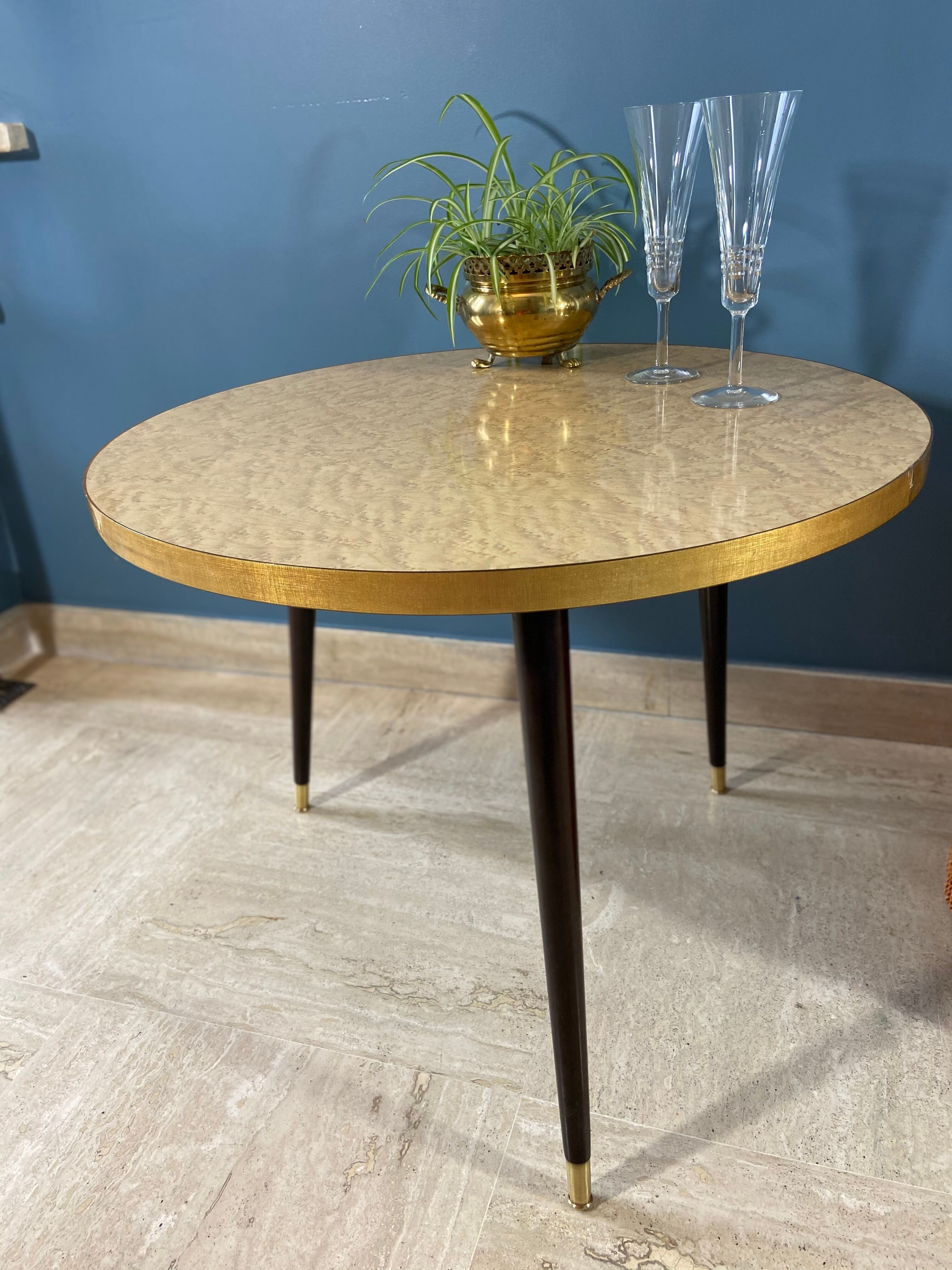 Vintage tripod coffee table 1950