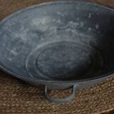 Planter Large round zinc basin with two handles