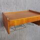 Scandinavian bedside wall shelf in teak