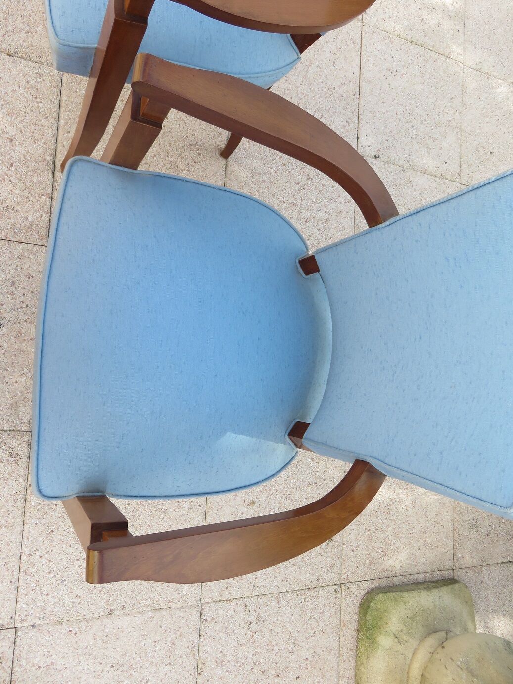 Pair of teak Art Deco armchairs