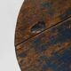 French round sidetable in oak with blue top and beautiful patina, ca. 1850