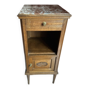 Chevet art Déco en bois - marbre