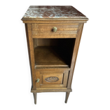 Small Art Deco bedside table with marble top