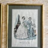 Old frames with illustrated pages Modes de Paris
