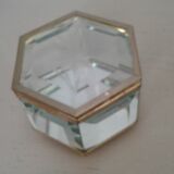 Box has jewelry octagonal bisaute glass
