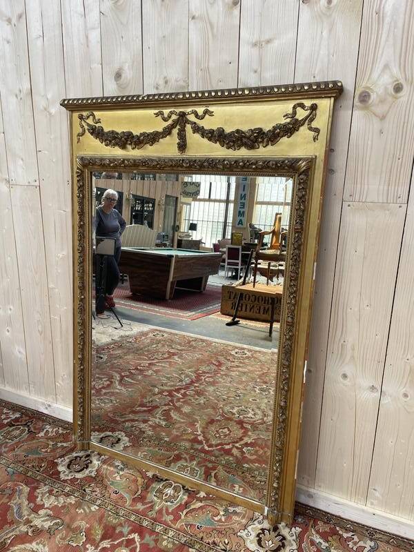 Miroir - Trumeau style Louis XVI époque  Napoléon III