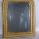 Late 19th century ogee frame mirror in gilded stucco wood 51.5x42.5 cm B622