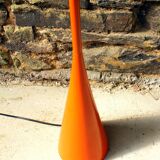 Hourglass floor lamp pop art vintage Mathias 80s orange diabolo