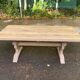 Renovated 19th century solid oak monastery dining table 200cm