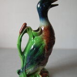 Old pitcher large duck Saint Clément ceramic slurry beautiful color 33 cm n° 2