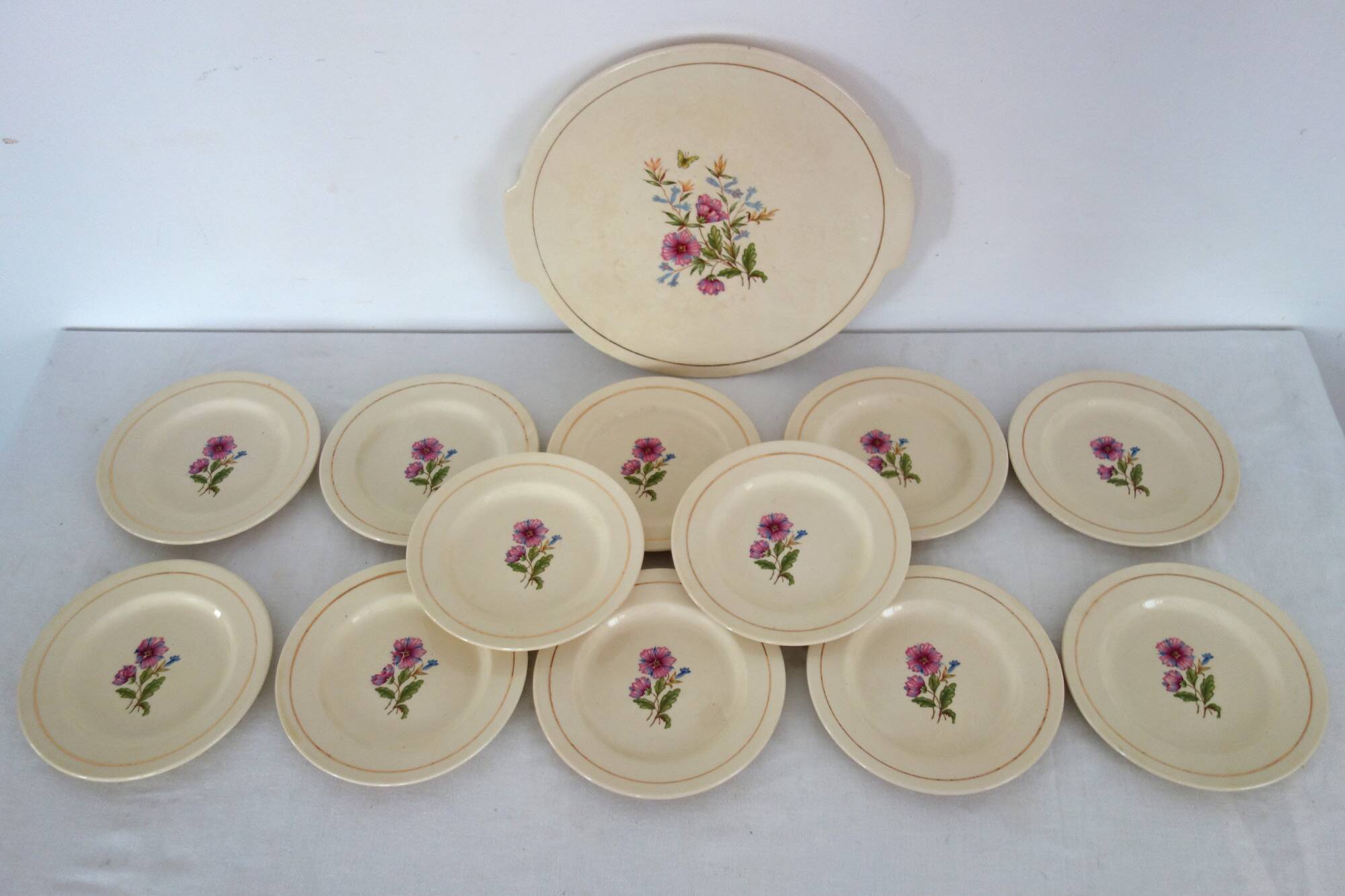 Gien vintage dessert service for 12 people