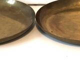 Pair of gilded brass cups