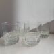 Set of 4 vintage glass whiskey glasses