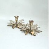 Holly leaf candle holders