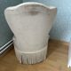 fauteil crapaud beige