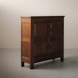 Four-door solid oak sideboard – France, 1960s