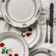 Lot of 6 old mismatched flat plates manufactured by Digoin, Sarreguemines, Villeroy Boch