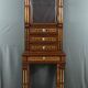 Rare small marquetry display cabinet, louis xvi style – mid 19th century