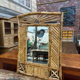 Miroir en rotin