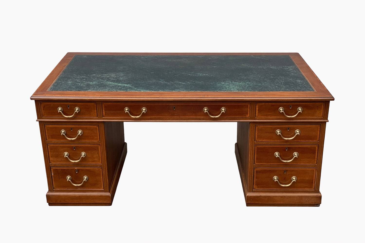 Antique English walnut chest of drawers from the 1930s.