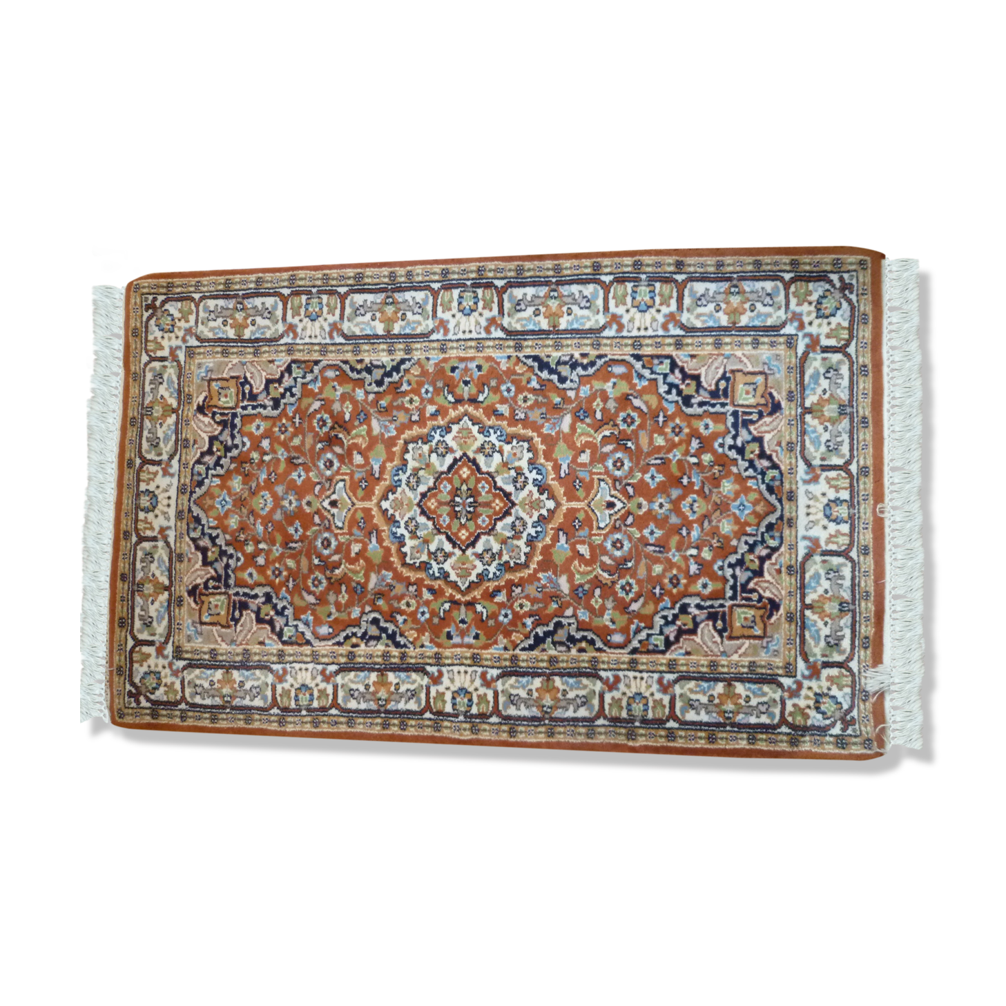 India Agra 78 x 130 cm hand made wool rug