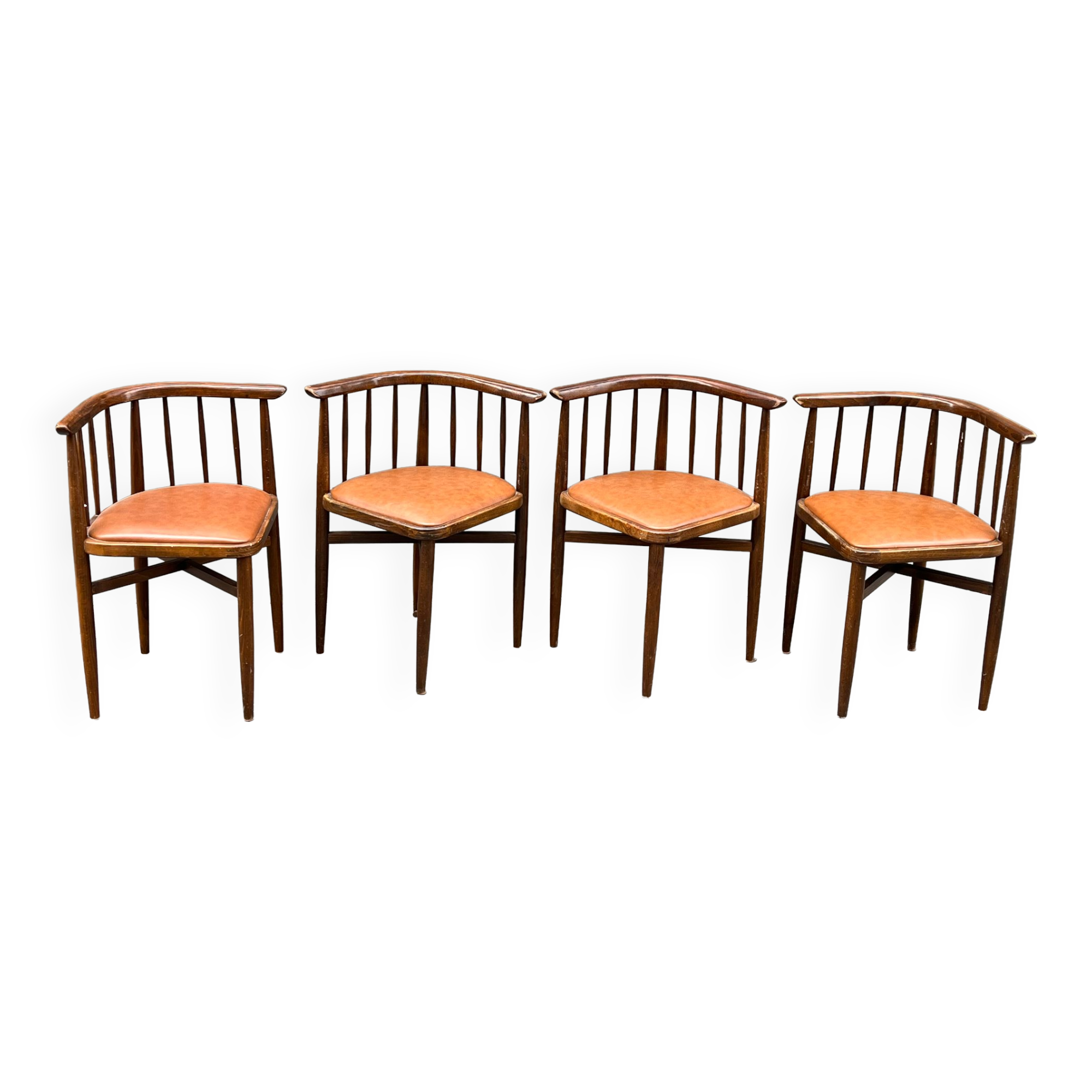 Thonet set of 4 built-in chairs 60s / 70s