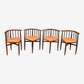 Thonet set of 4 built-in chairs 60s / 70s