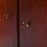 Mid century danish teak and birch wood cabinet