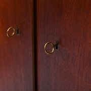 Armoire en teck danois et en bois de bouleau du milieu du siècle