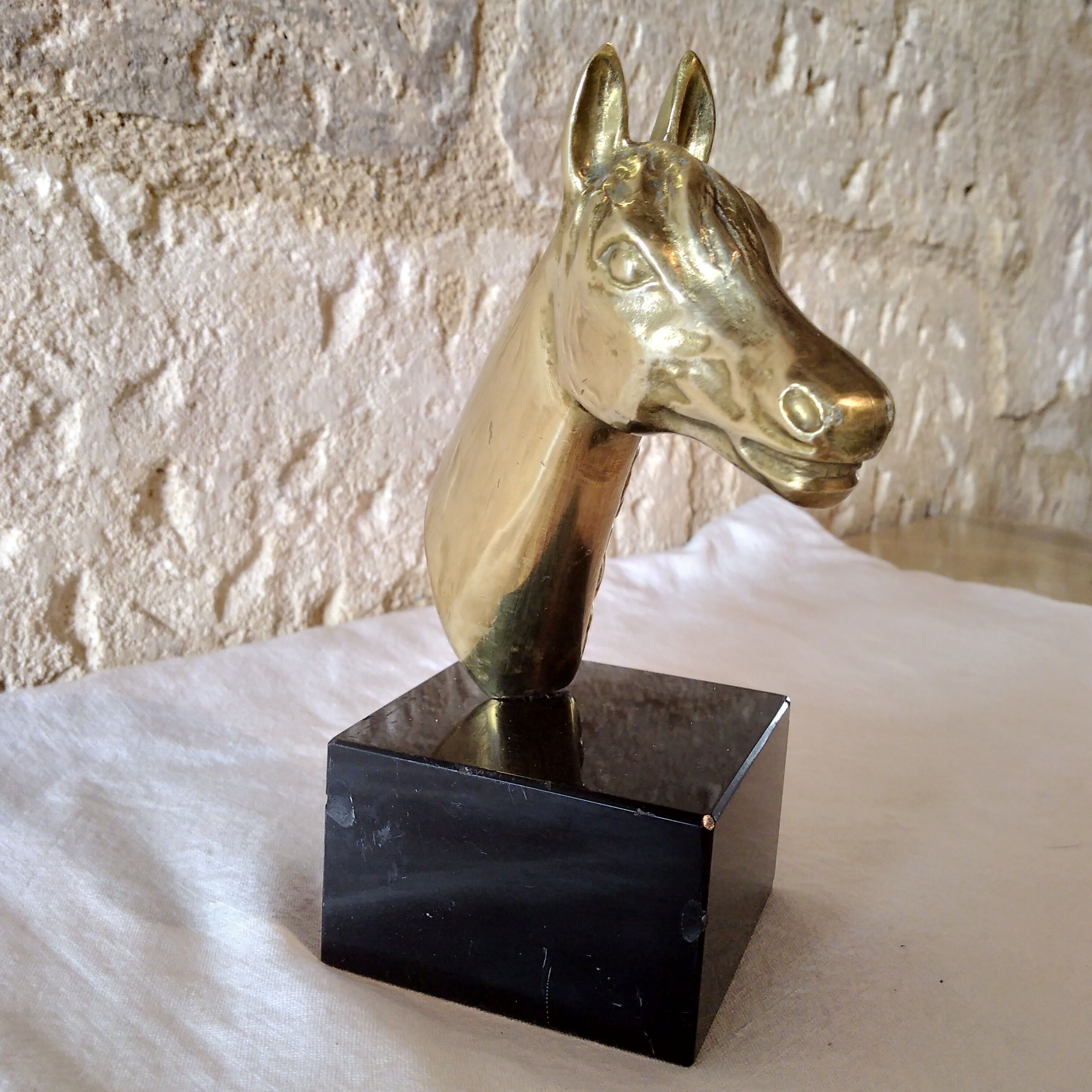Bronze horse head