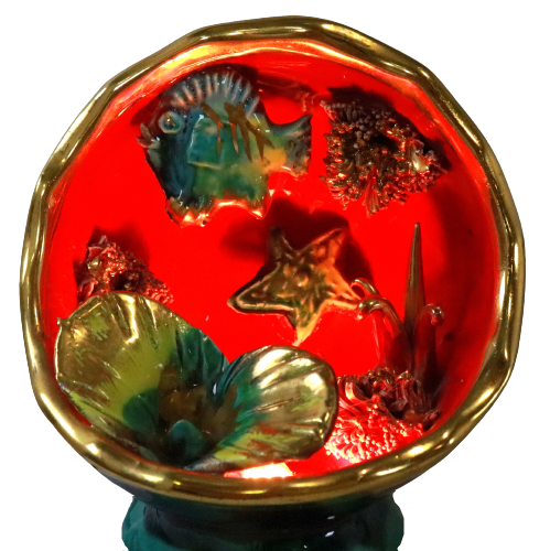 Vintage Vallauris ceramic table lamp lamp