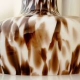 Pendant light in white opal glass with black speckles, 1960s/1970s