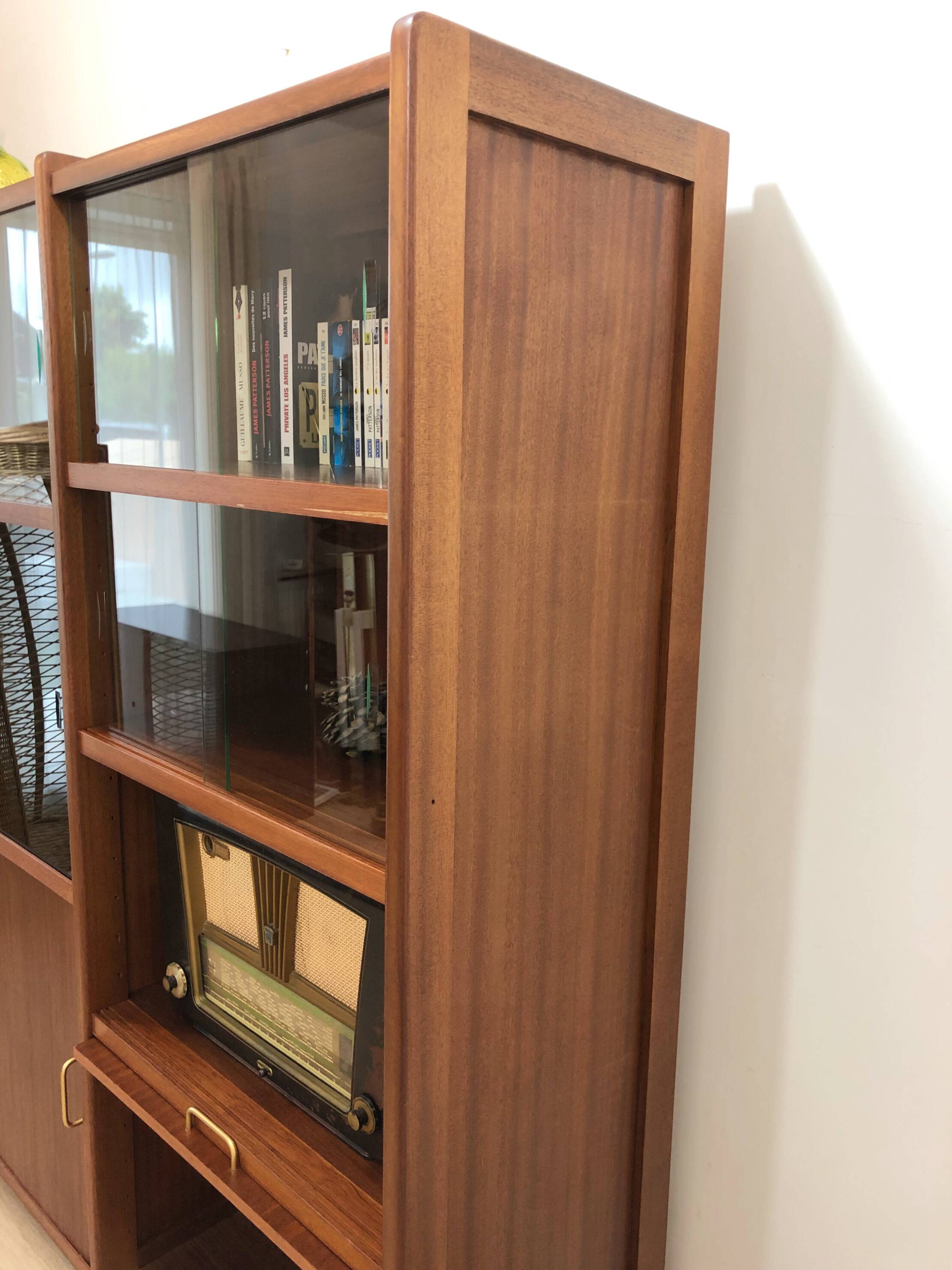 1970s teak bookcase