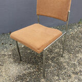 Set of 4 chromed metal chairs