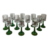 11 stemmed glasses