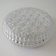 Vintage glass wall lamp with floral motif, Belgium 1960-1970