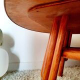 70s rattan coffee table