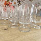 Set of 9 vintage Luminarc wine glasses, transparent Sweden model