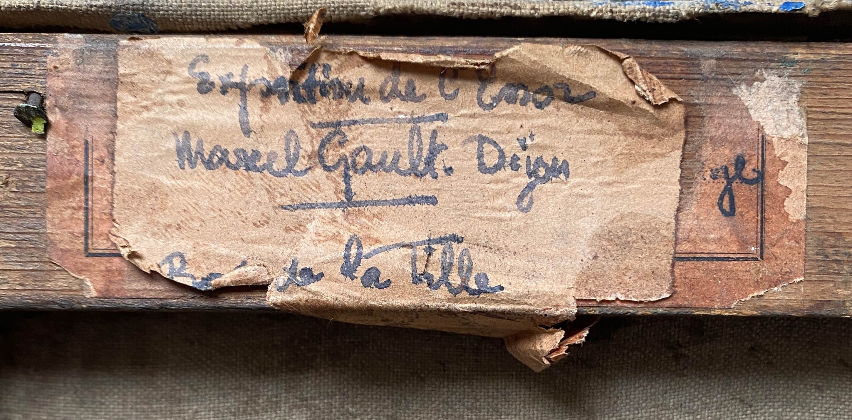 HST painting "Sunny landscape and wooded village" by Marcel GAULT (1899-1989)