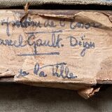 HST painting "Sunny landscape and wooded village" by Marcel GAULT (1899-1989)